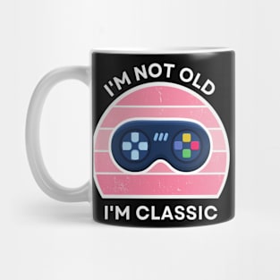 I'm not old, I'm Classic | Game Controller | Retro Hardware | Vintage Sunset | Gamer girl, '80s '90s Video Gaming Mug